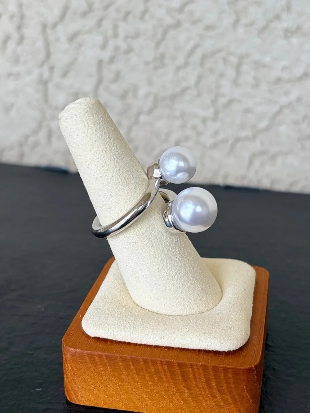 Classic Silver Pearl Open Ring